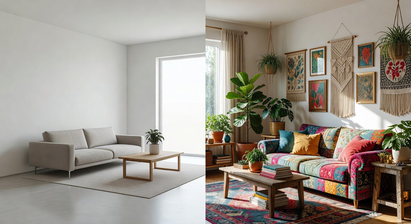 Minimalist mi Bohem mi? Ev Dekoru Karşılaştırması